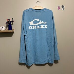 Drake Waterfowl Signature Sky Blue Long Sleeve Tee